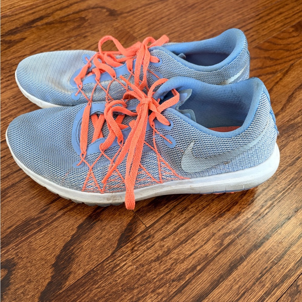 Youth Blue and Orange Nike Running Shoes